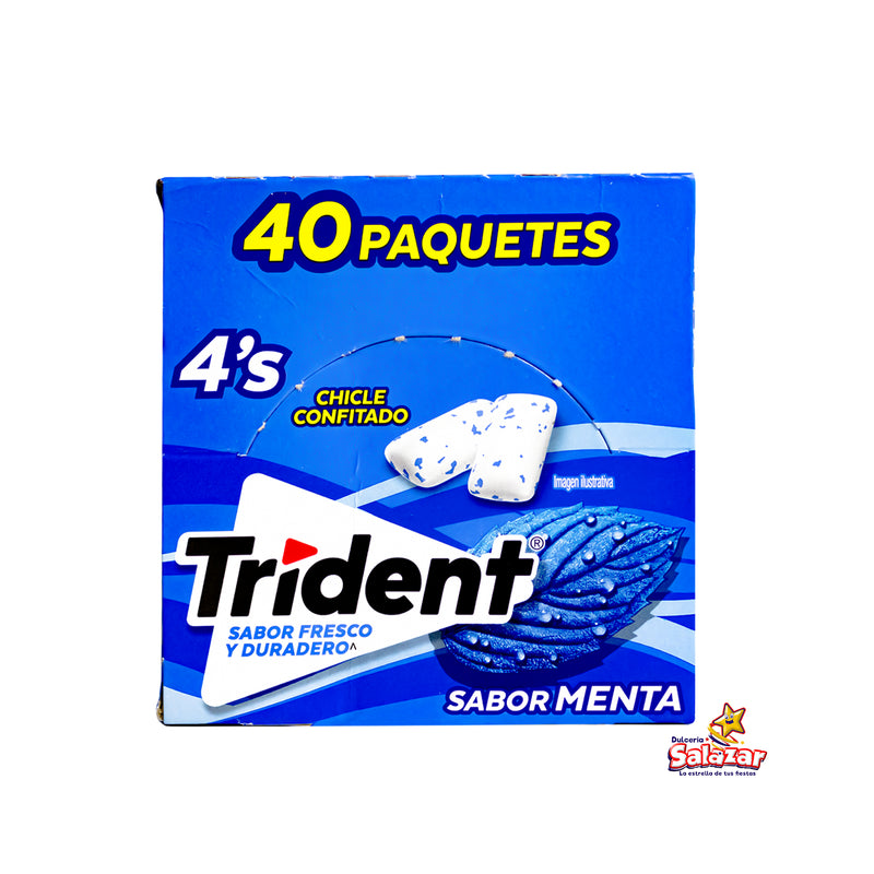 TRIDENT WHITE 4'P MENTA - Dulcería Salazar