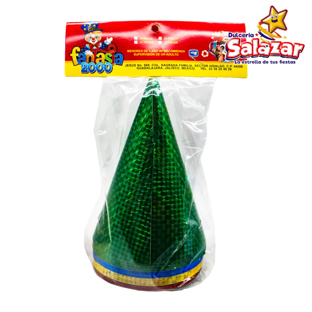 GORRO METALIZADOS FANTASIA CONO MEDIANO FANT0035_2.webp