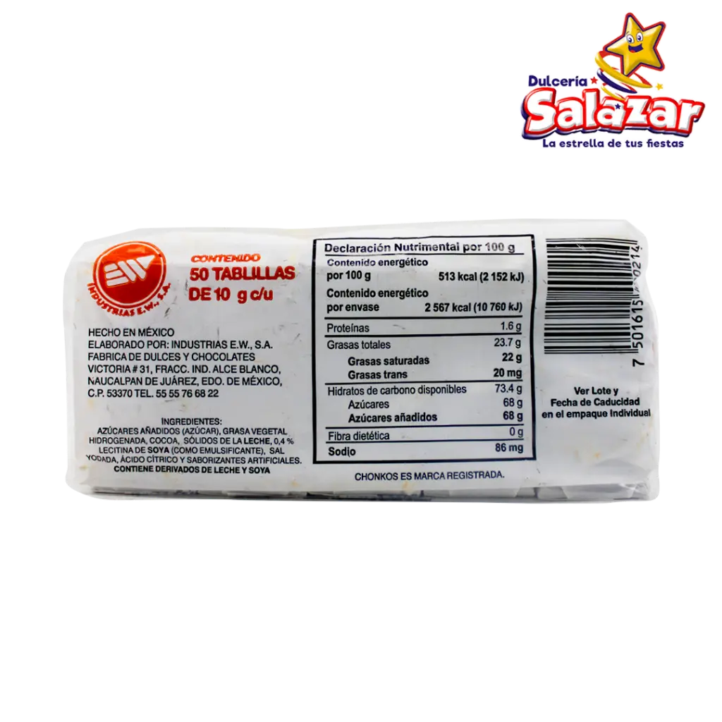 CHONKOS TABLILLA CHOCOLATE 2010 EW0002_2.webp