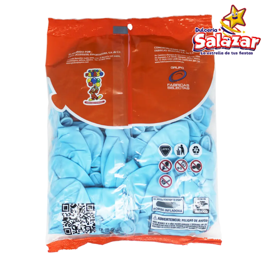 GLOBO #12 DEC. AZUL CIELO PAYASO SEL0695_2.webp