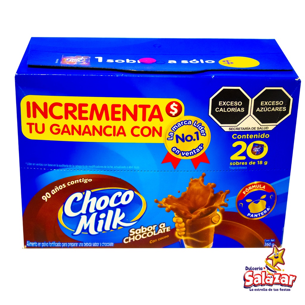 [ABARROTE0172] CHOCOMILK SABOR CHOCOLATE CON COCOA -D.360G- "C/20/20" 