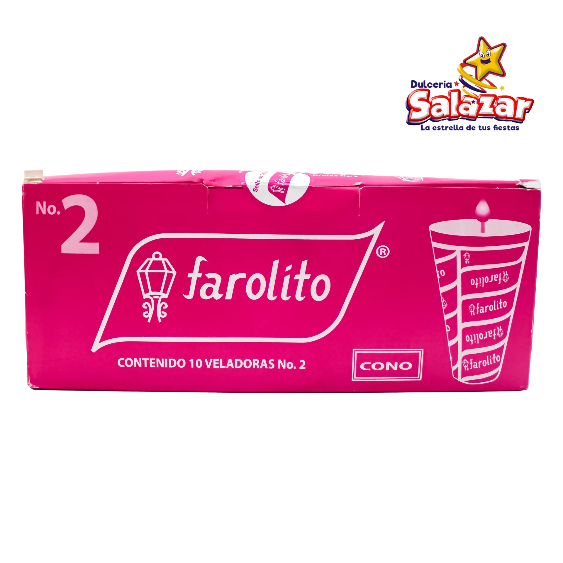 [AJOS0007] VELADORA FAROLITO #2 CONO POR PIEZA"C/100/1"