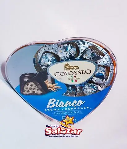 COLOSSEO CHOCOLATE BLANCO CORAZON -E.114G- "C/24/1"