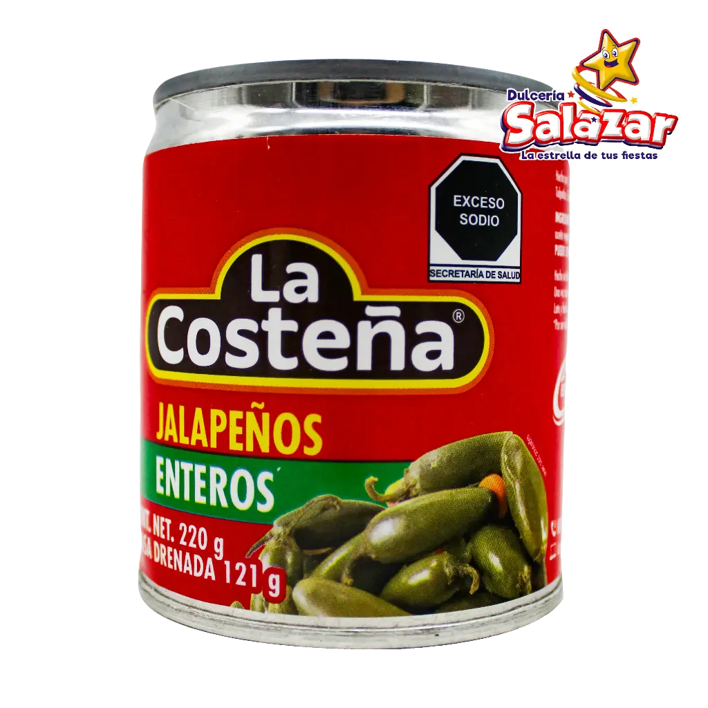[ABARROTE0045] CHILES JALAPEÑOS LA COSTEÑA -BOT.220G- "C/48/1" 