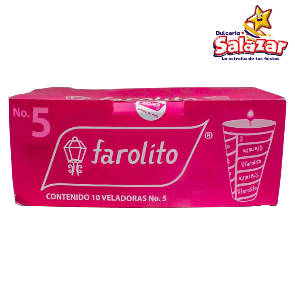 [AJOS0005] VELADORA FAROLITO #5 CONO POR PIEZA"C/40/1"