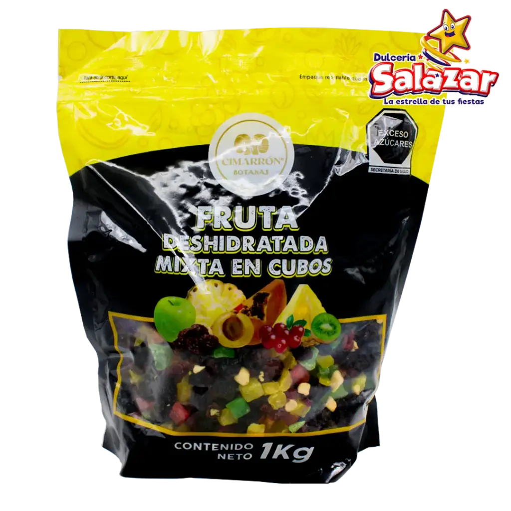 [COF0054] FRUTA MIXTA EN CUBOS CIMARRON -B.1KG- "C/10/1KG"      