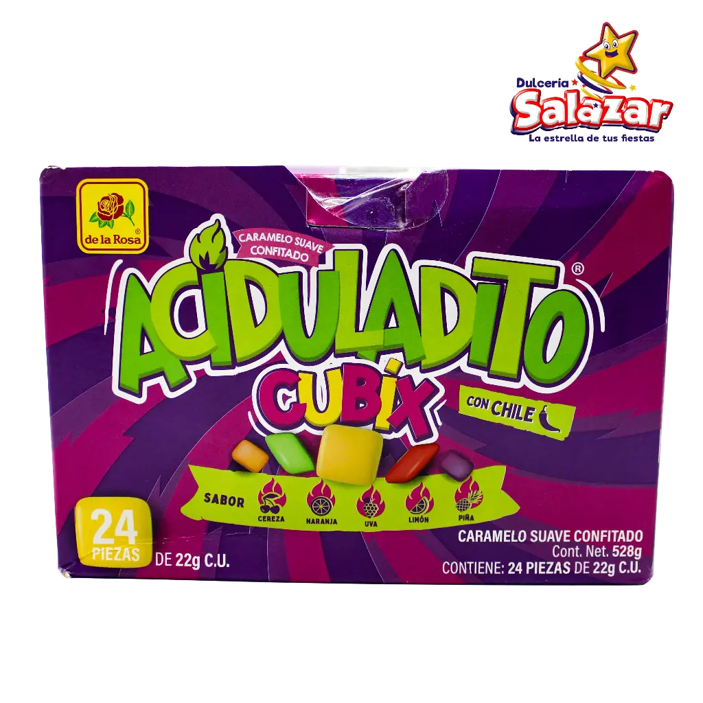 [ROS0560] CARAMELO ACIDULADITO CUBIX -D. 528GR -"C/16/24"