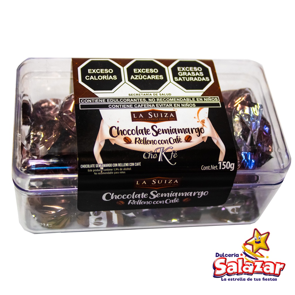 [SUI0023] ALHAJERO CHOKFE SEMIAMARGO RELLENO CAFE -D.150GR- "C/12/1"