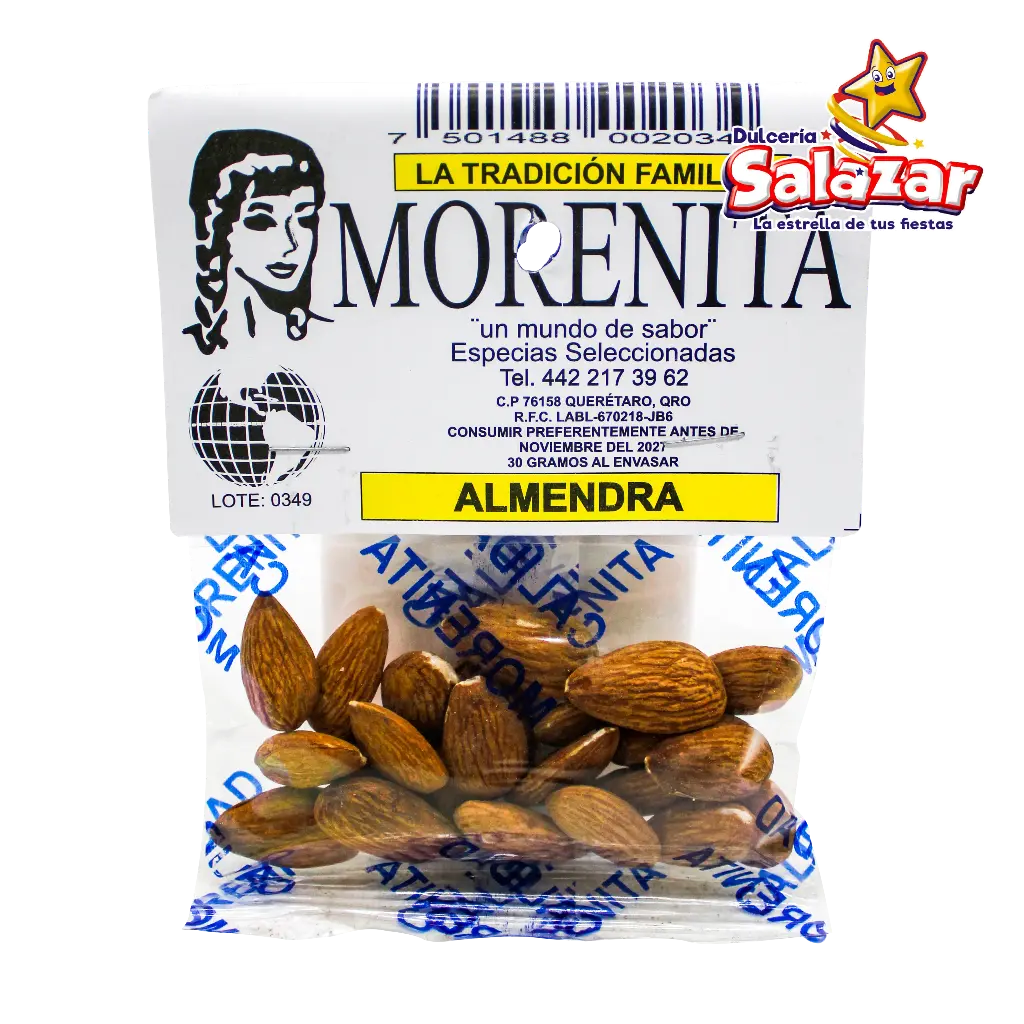 [MOR0002] ALMENDRA 30 GRAMOS 