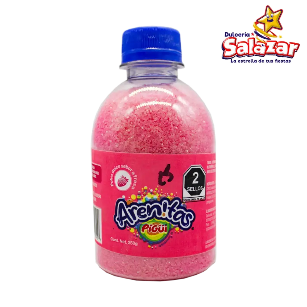 [PIG0027] ARENITAS FRESA PIGUI -BOT.250G- "C/48/1"