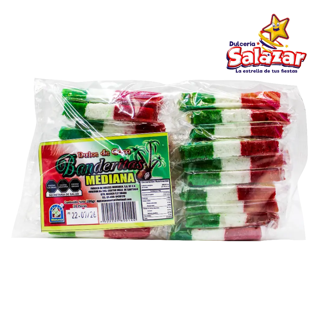 BANDERITA COCO MEDIANA MONARCA -B.300G- "C/50/20"