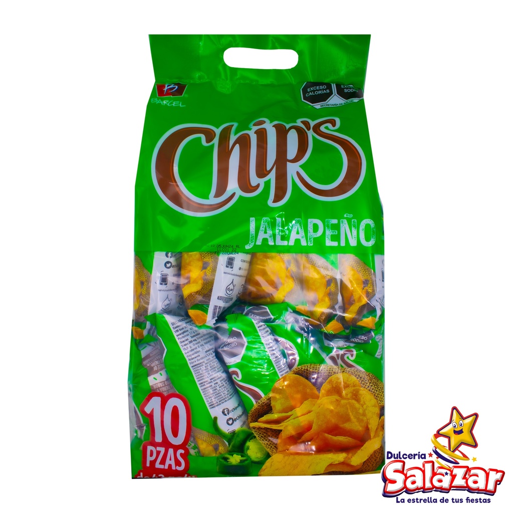 [RCO0486] BARCEL CHIPS JALAPEÑO -B.420G-  "C/4/10"