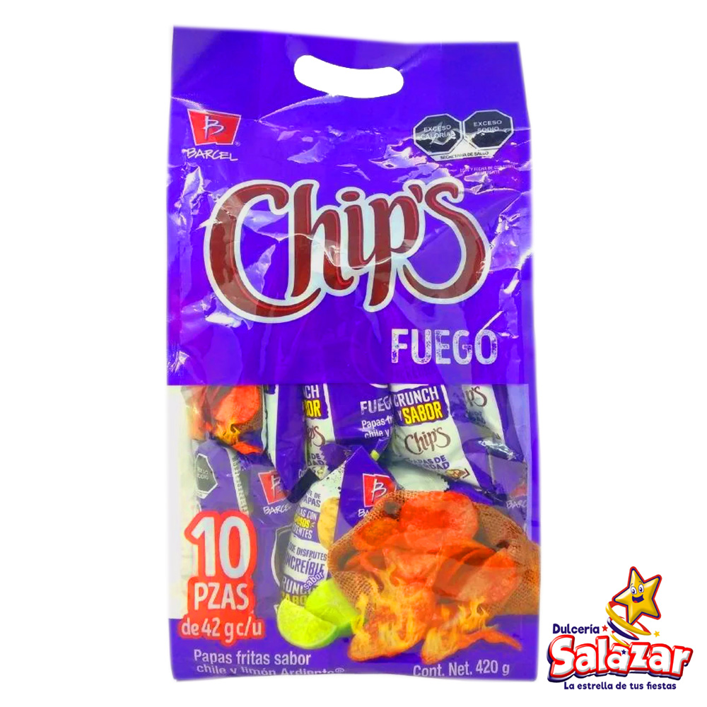 BARCEL CHIPS FUEGO 42G -B.420G.- "C/4/10"