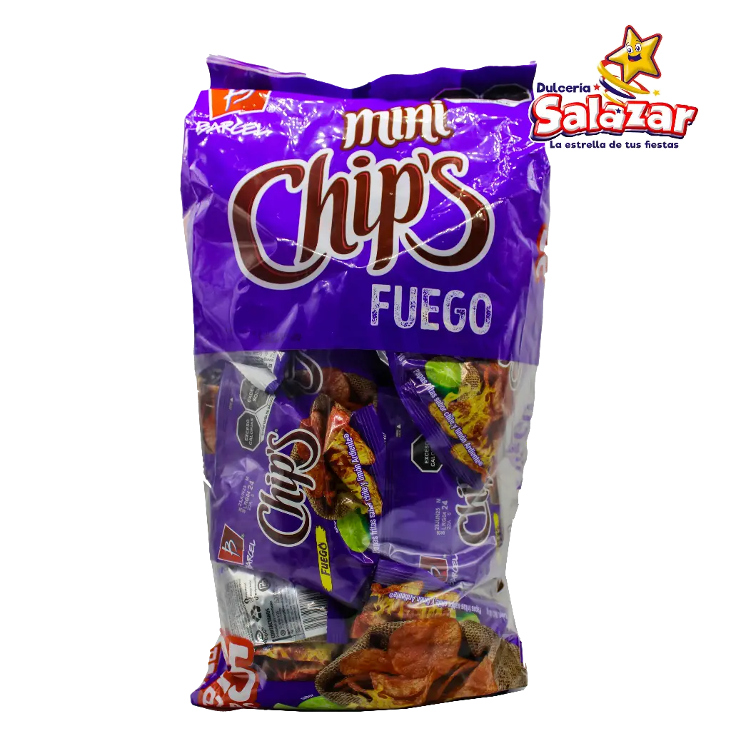 [RCO0385] BARCEL MINI CHIPS FUEGO -B.450G- "C/6/25"