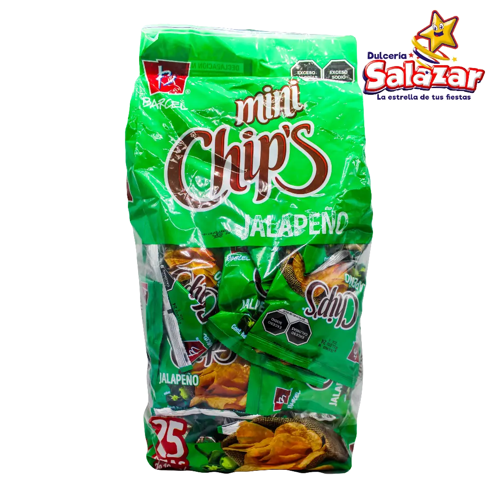 [RCO0031] BARCEL MINI CHIPS JALAPEÑO -B.450G- "C/6/25"