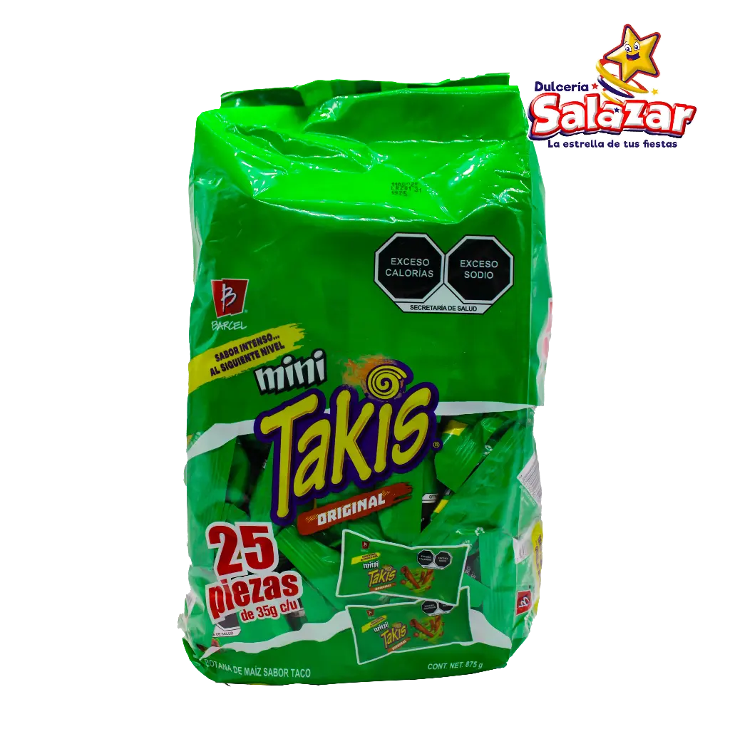 BARCEL PACK TAKIS MINI VERDE -B.875G- "C/3/25"