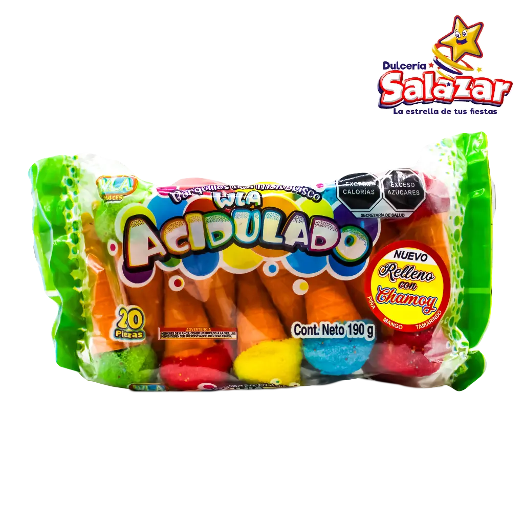 BARQUILLO B.B. WLA C/GRAGEA ACIDULADO -B.190GR - "C/16/20"