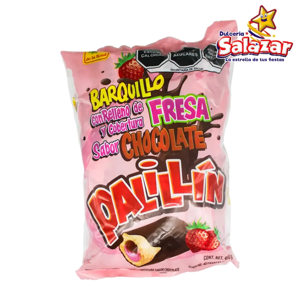 CHOCOLATE BARQUILLO PALILLIN FRESA DLR -B.400GR- "C/16/40"