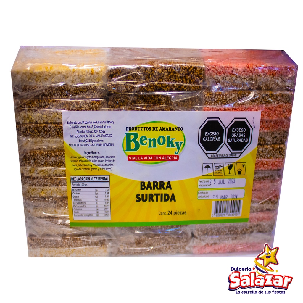 [PBE0012] BARRA SURTIDA BENOKY -B.24PZA- "C/24/1"