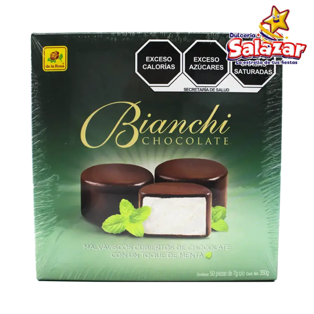 [ROS0213] MALVAVISCO BIANCHI CHOCOLATE CON MENTA DLR -D.350G- "C/20/50"