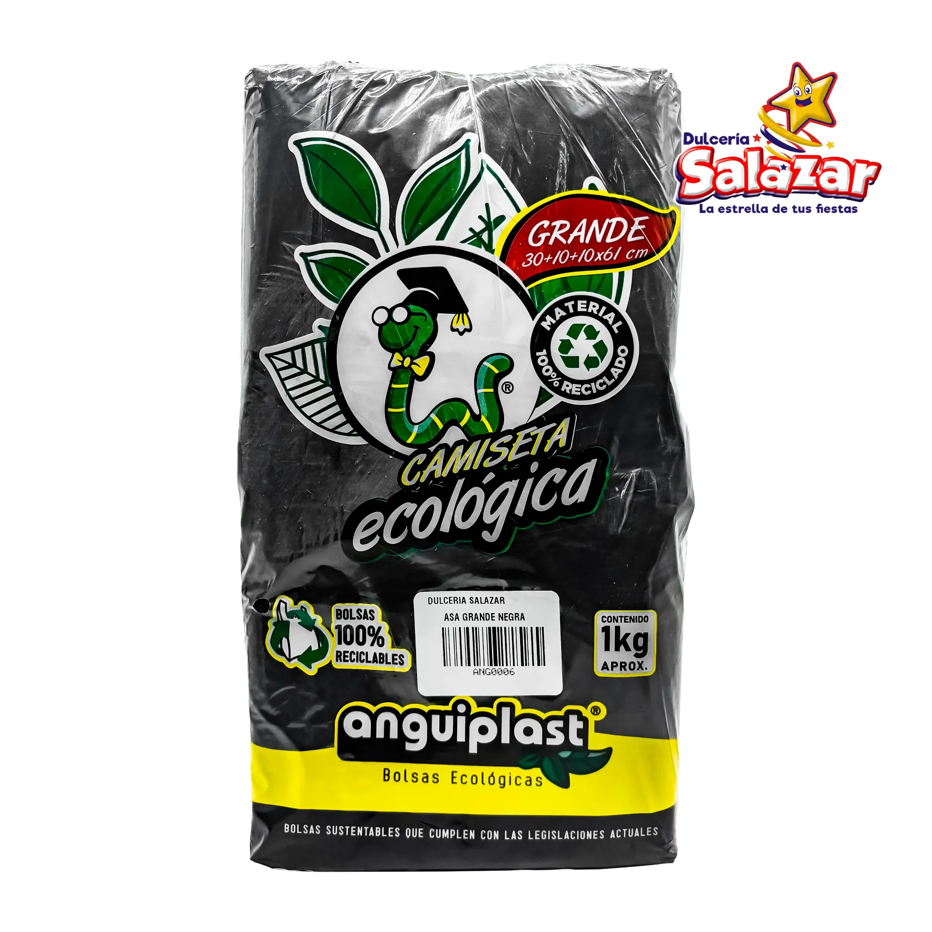 [ANG0006] BOLSA ASA POLIPAPEL NEGRA GRANDE ANGUIPL "B/25/1"