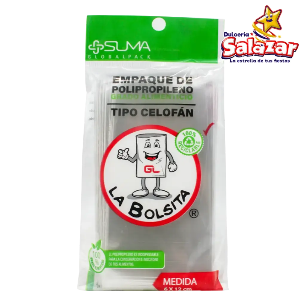[GLP0154] BOLSA CELOFAN 6X12 -B.100PZA "C/238/100"