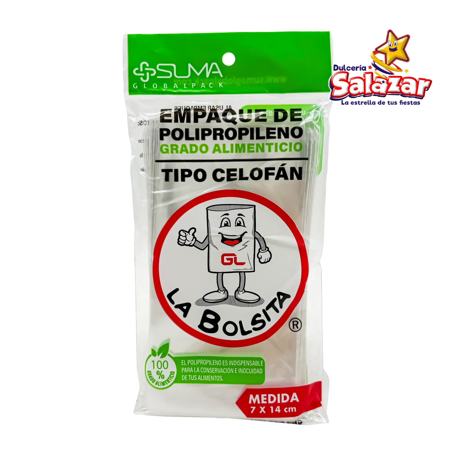 BOLSA CELOFAN 7X14 -B.100PZA "C/184/100"