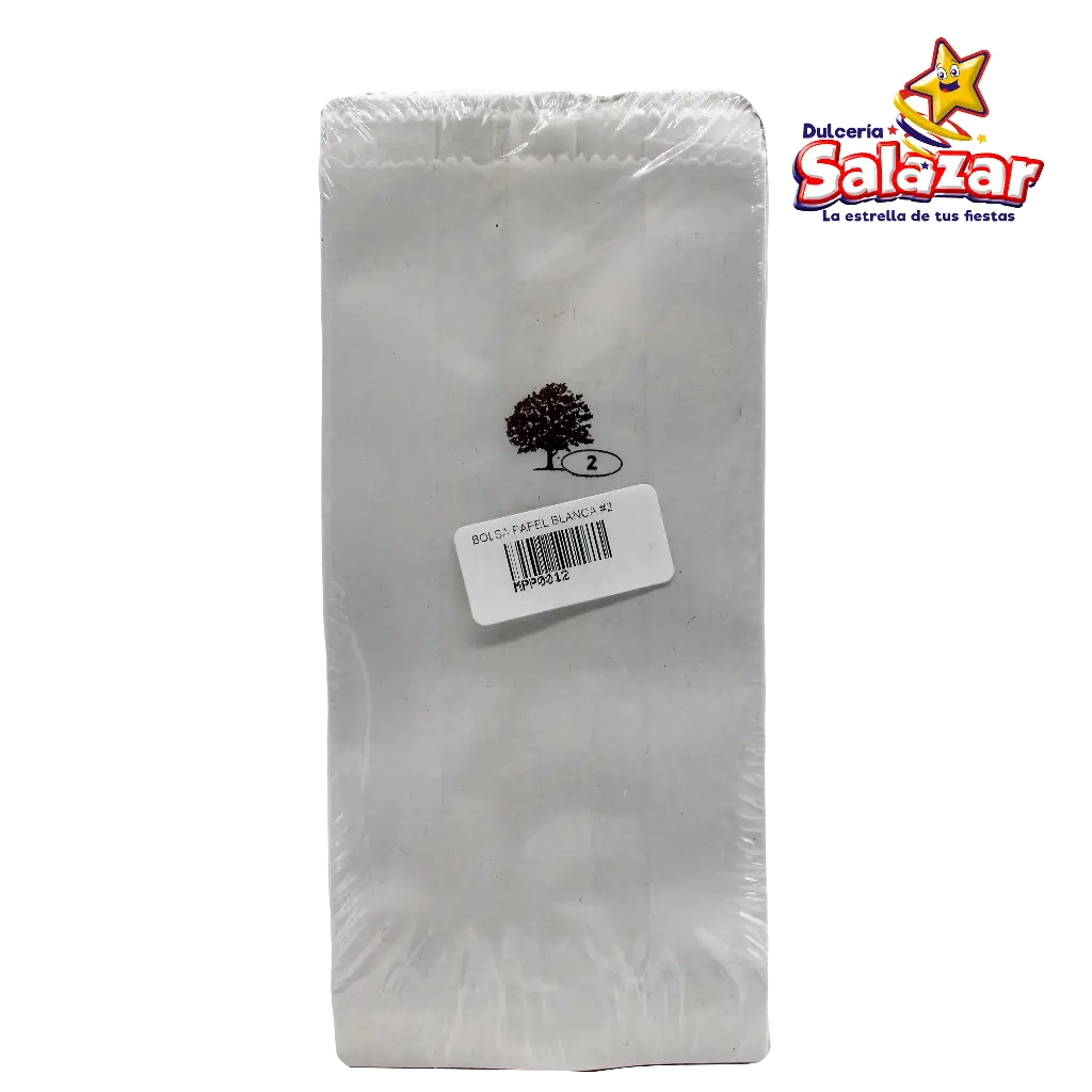 [MPP0012] BOLSA DE PAPEL BLANCA #2 -B.50PZA- "B/120/50"