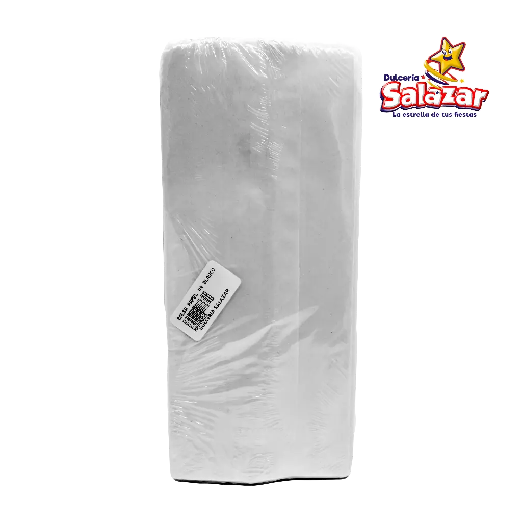 BOLSA DE PAPEL BLANCA #4 -B.50PZA- "C/80/50"