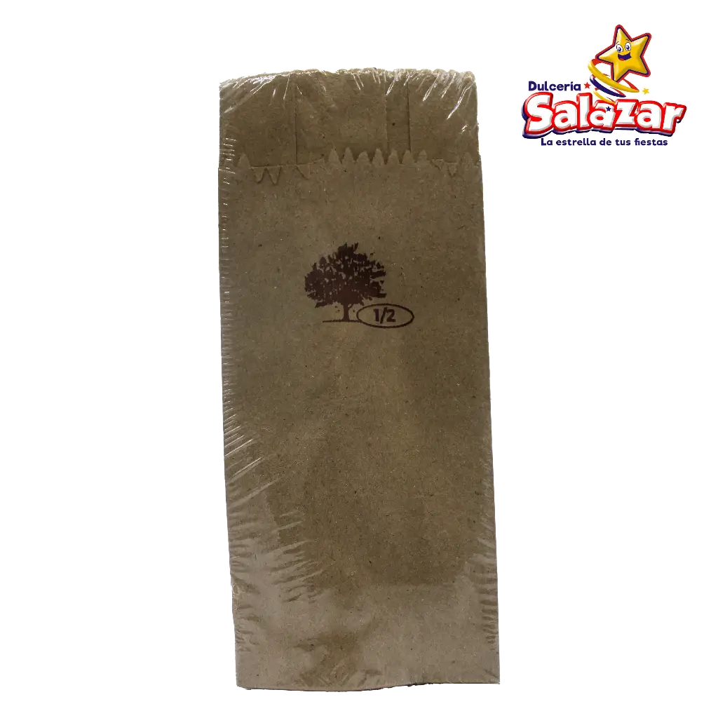 [MPP0034] BOLSA DE PAPEL CAFE #1/2 -B.50PZA- "C/200/50"