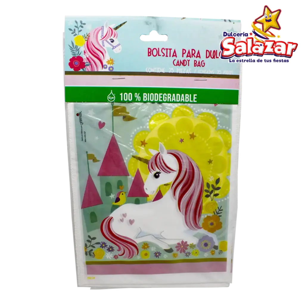 BOLSA P/DULCES UNICORNIO GRANMARK -B.10PZA- "C/6/10"
