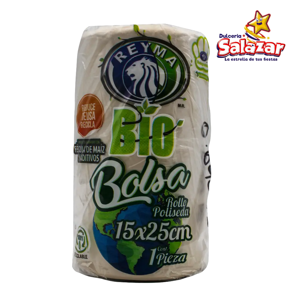 [REYM0459] BOLSA POLISEDA REYMA 15X25 BIO ROLLO -B.1KG- "B/25/1"