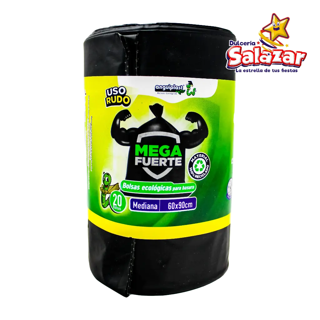 BOLSA ROLLO NEGRA GRANDE 60X90 ANGUIPLAS -B.20PZAS- "C/20/20"