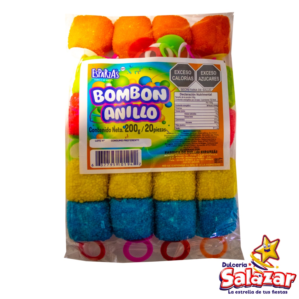 [FDE0002] BOMBON ANILLO ESPARZAS -B.200GR- "C/28/20"
