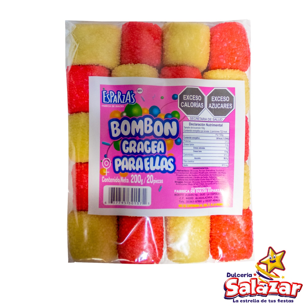 [FDE0003] BOMBON PARA ELLAS ESPARZAS -B.200GR-"C/36/20"