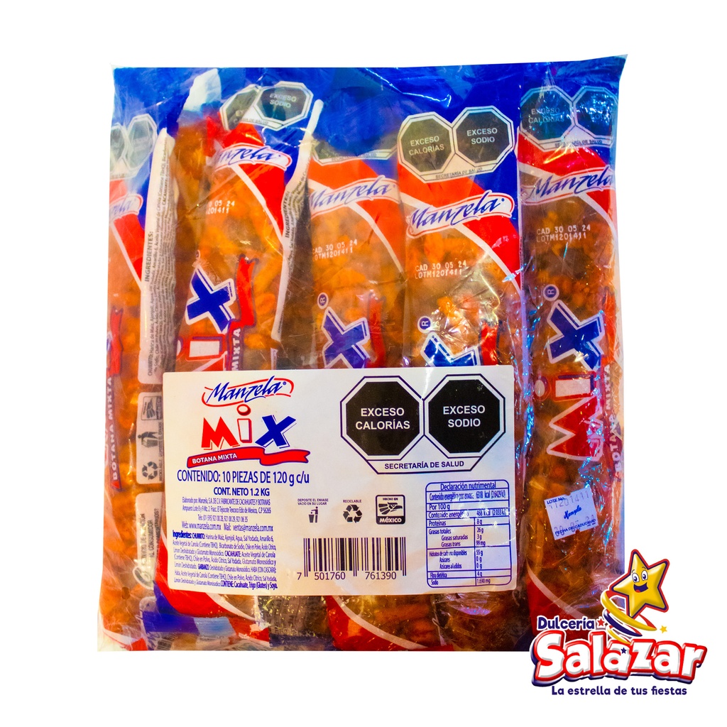 [MAN0023] BOTANA SURTIDA TUBO MANZEMIX -B.1.2KG- "C/10/10"