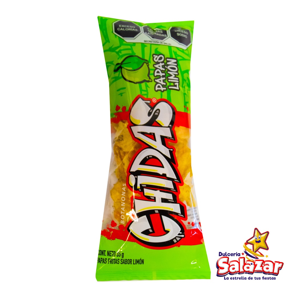 BOTANONAS CHIDAS PAPAS LIMON TUBI -B.85G- "C/30/1"