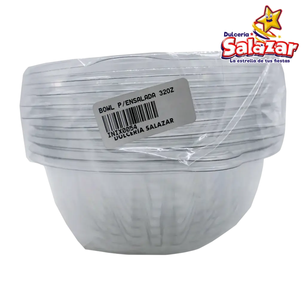 [INIX0054] BOWL ENSALADERA TRANSPARENTE 32oz FH7-32 "C/20/10"