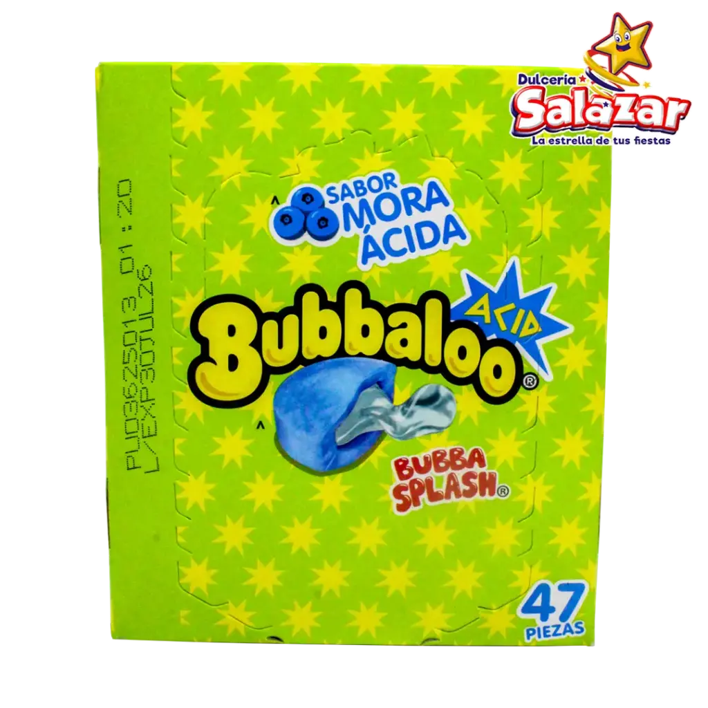[ADA0003] CHICLE BUBBALOO MORA ACIDA -D.239G- "C/32/47"