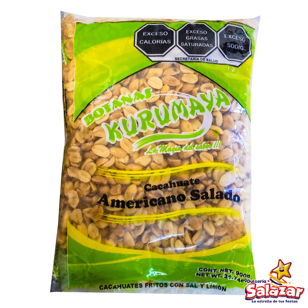 CACAHUATE AMERICANO SALADO 900G KURUMAYA -B.900G- "C/24/1"