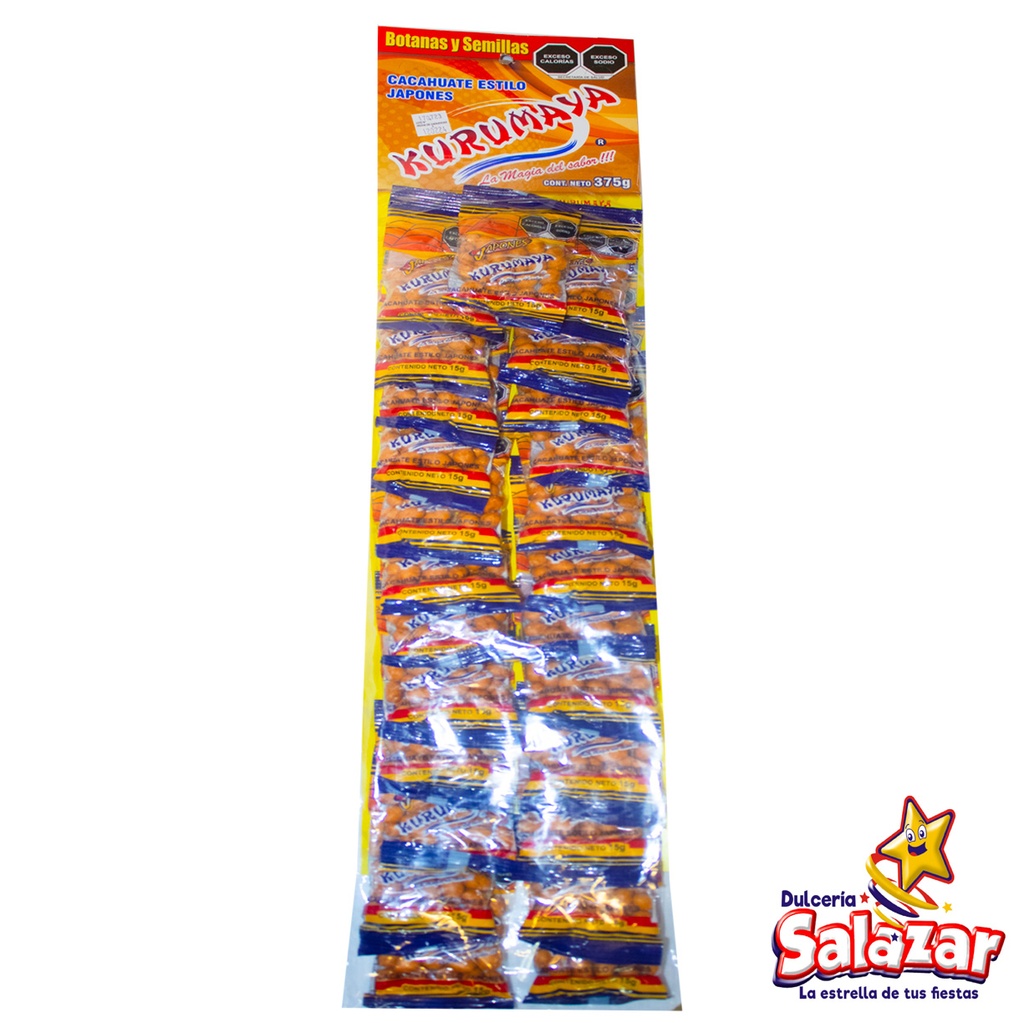 [KUR0050] CACAHUATE CRUNCH 15G TIRA KURUMAYA -T.375G- "C/30/25"