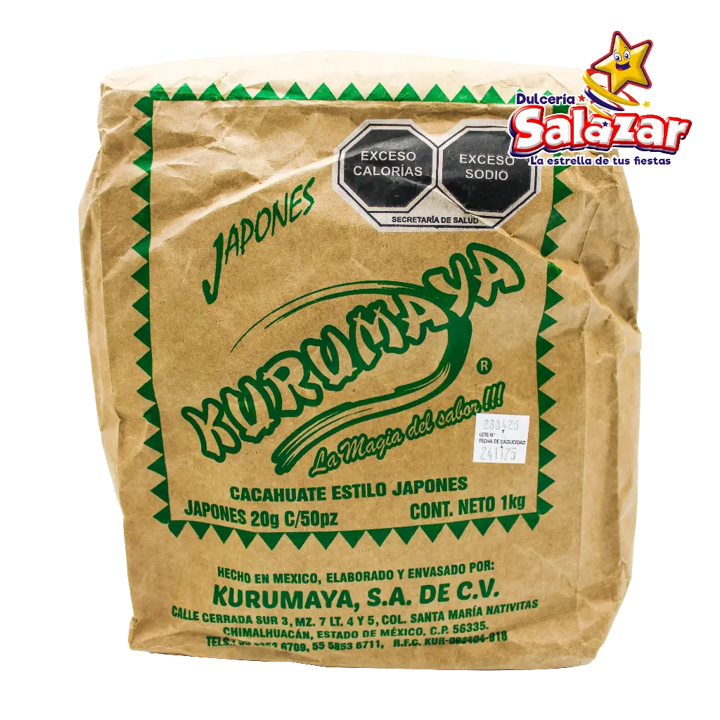 [KUR0002] CACAHUATE JAPONES 20G KURUMAYA -B.1KG- "B/25/50"