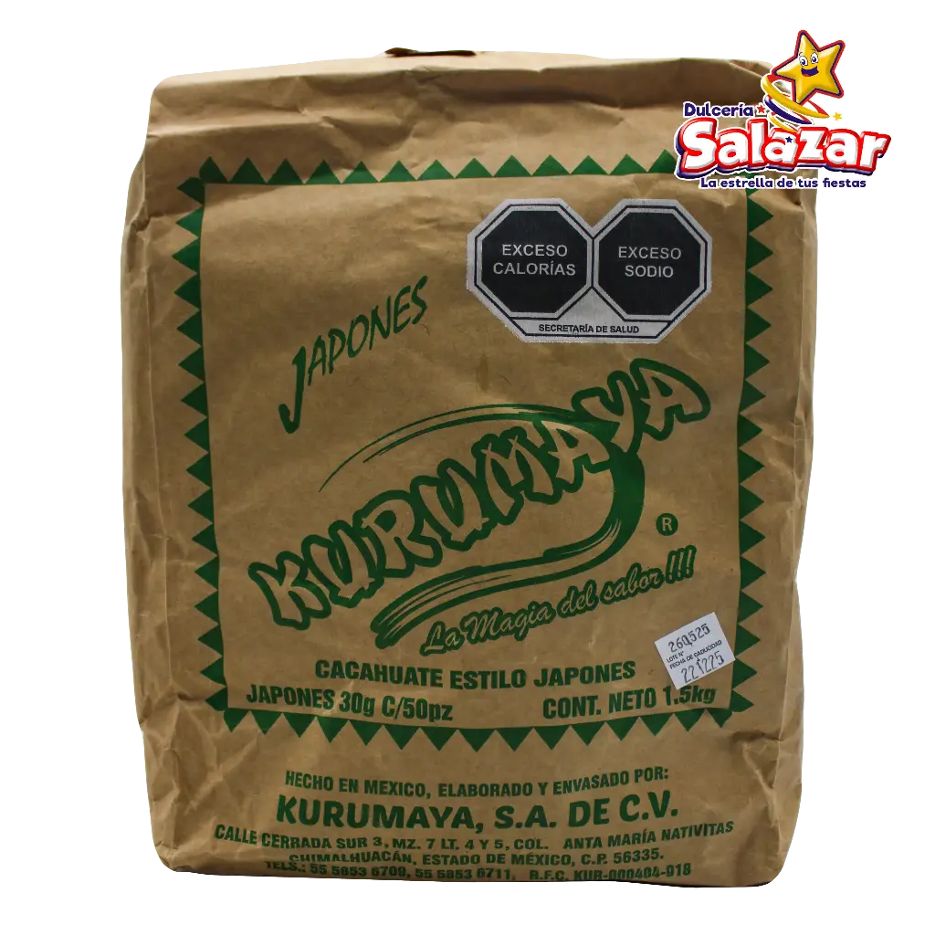 CACAHUATE JAPONES 30G KURUMAYA -B.50PZA- "C/18/50"