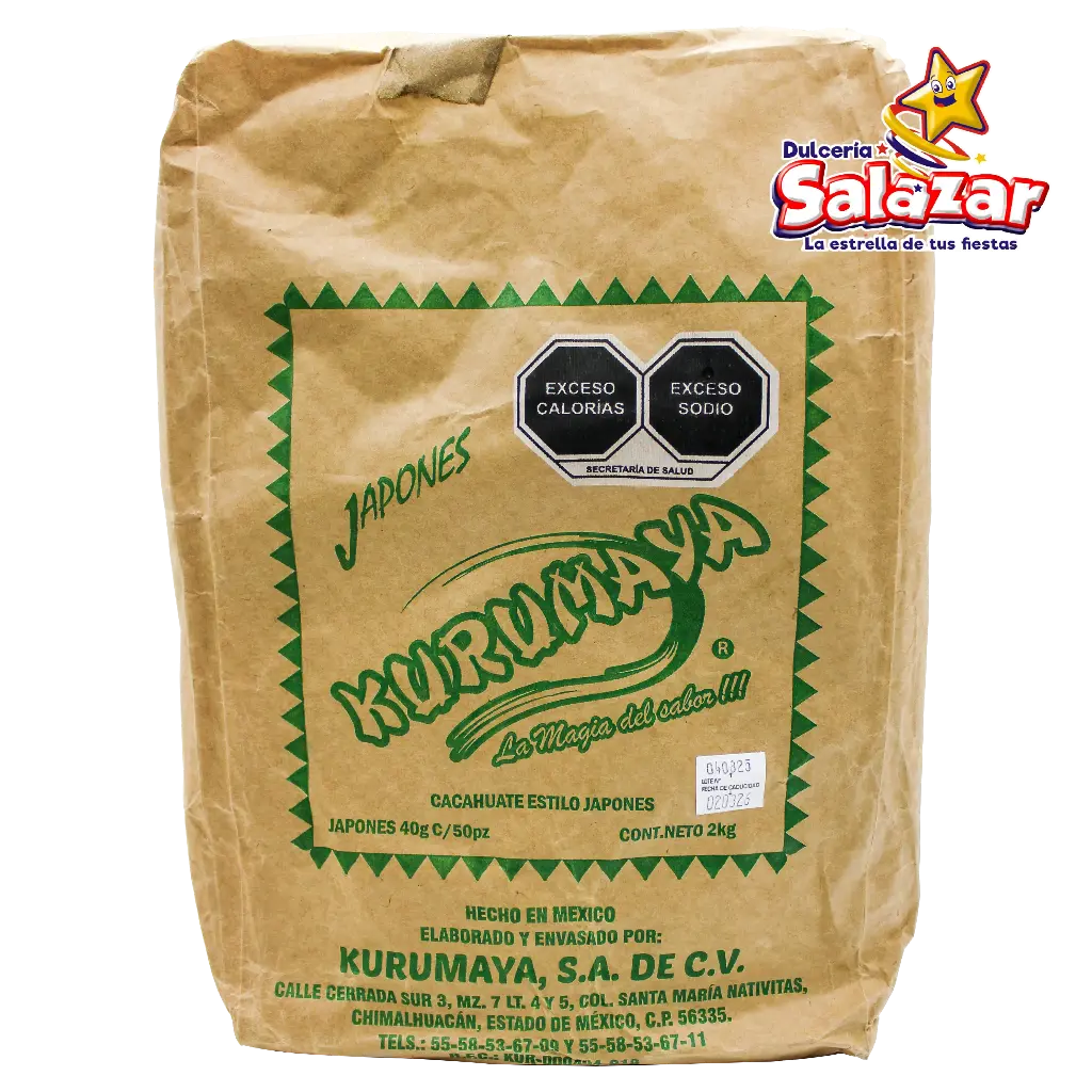 [KUR0003] CACAHUATE JAPONES 40G KURUMAYA -B.2KG- "B/14/50"