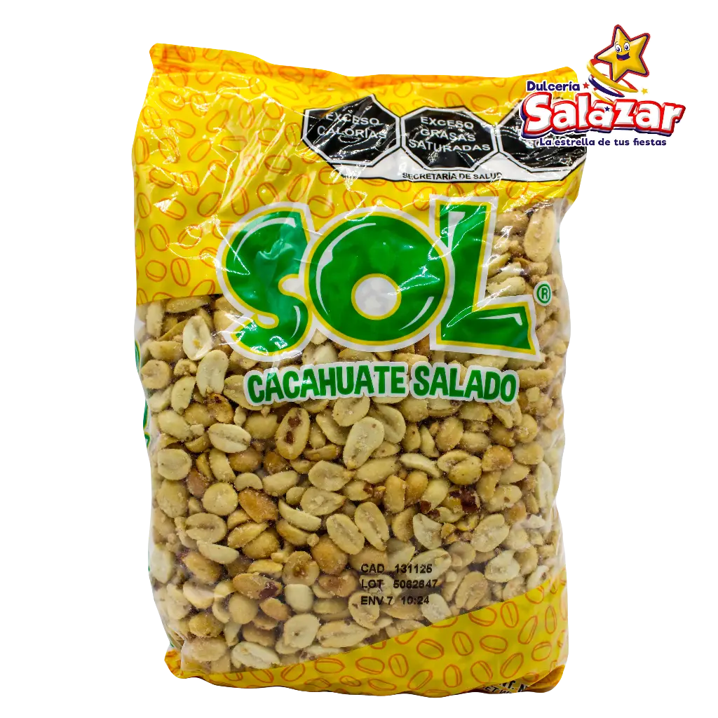 [SOL0008] CACAHUATE SALADO SOL -B.1KG- "C/28/1KG"