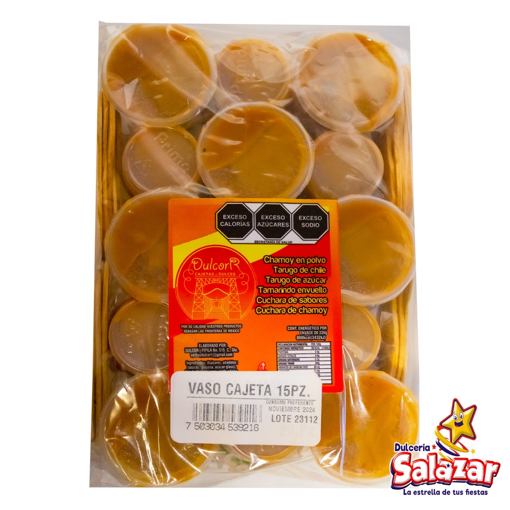 [CRA0003] CAJETA ENVINADA VASITO CORTAZAR -B.15PZA- "C/25/15"