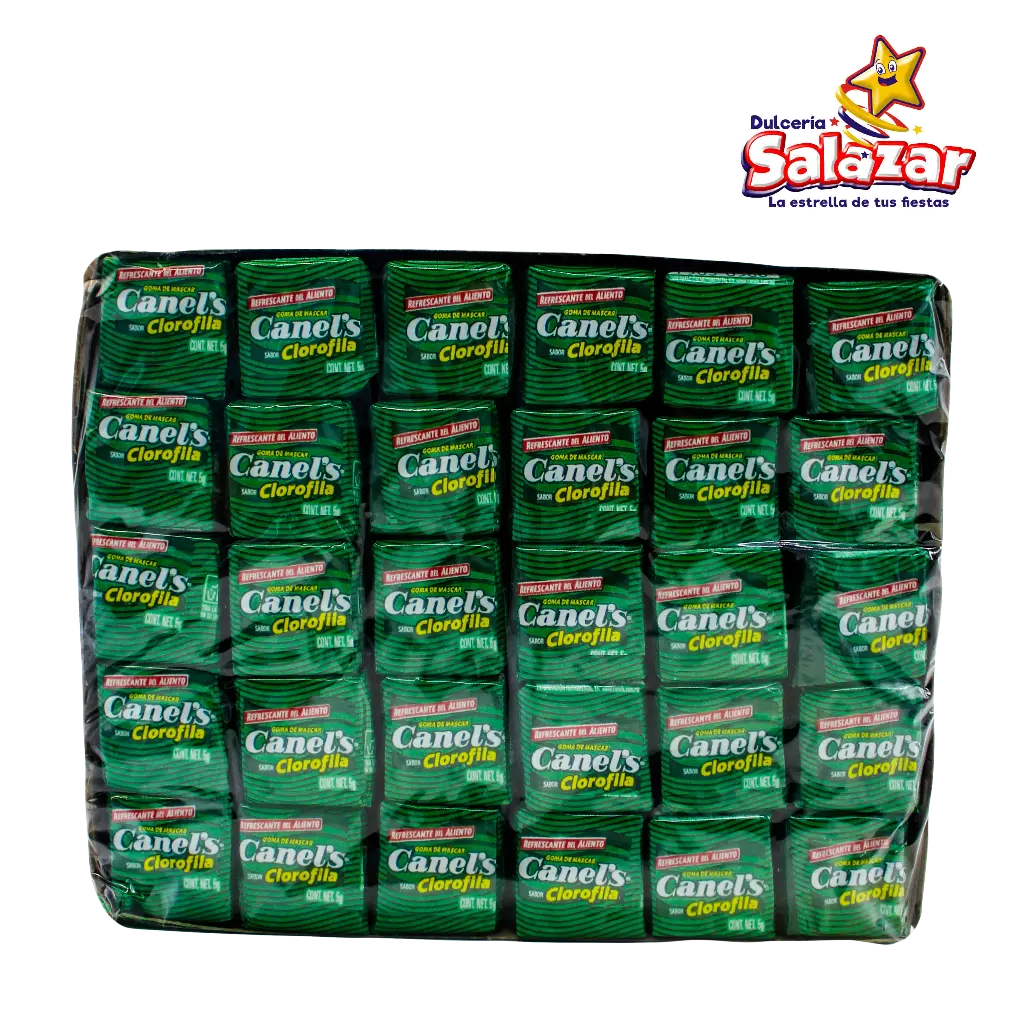 [CAN0091] CHICLE 4'P CLOROFILA CANELS -D.300G- "C/40/60"