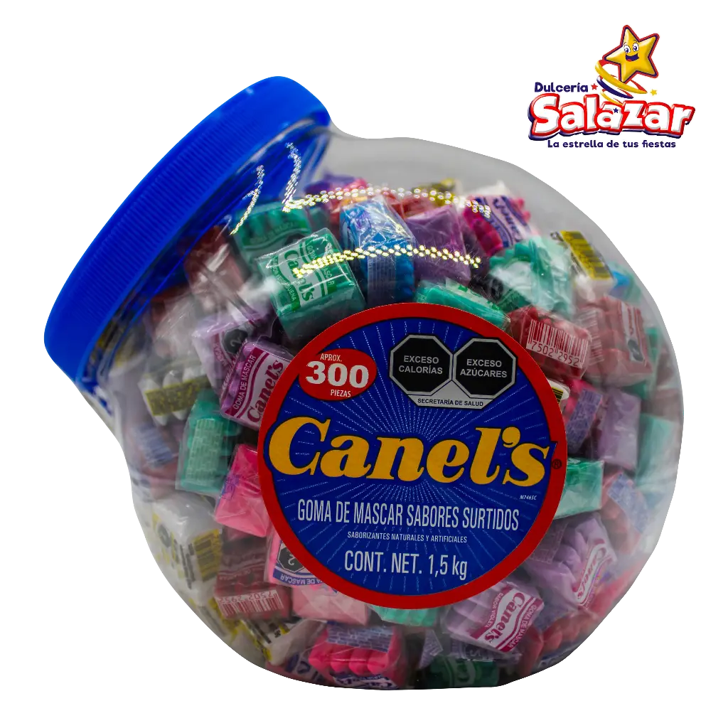 [CAN0003] CHICLE JARRA 4'P SURTIDO CANELS -V.1.5KG- "C/6/300"