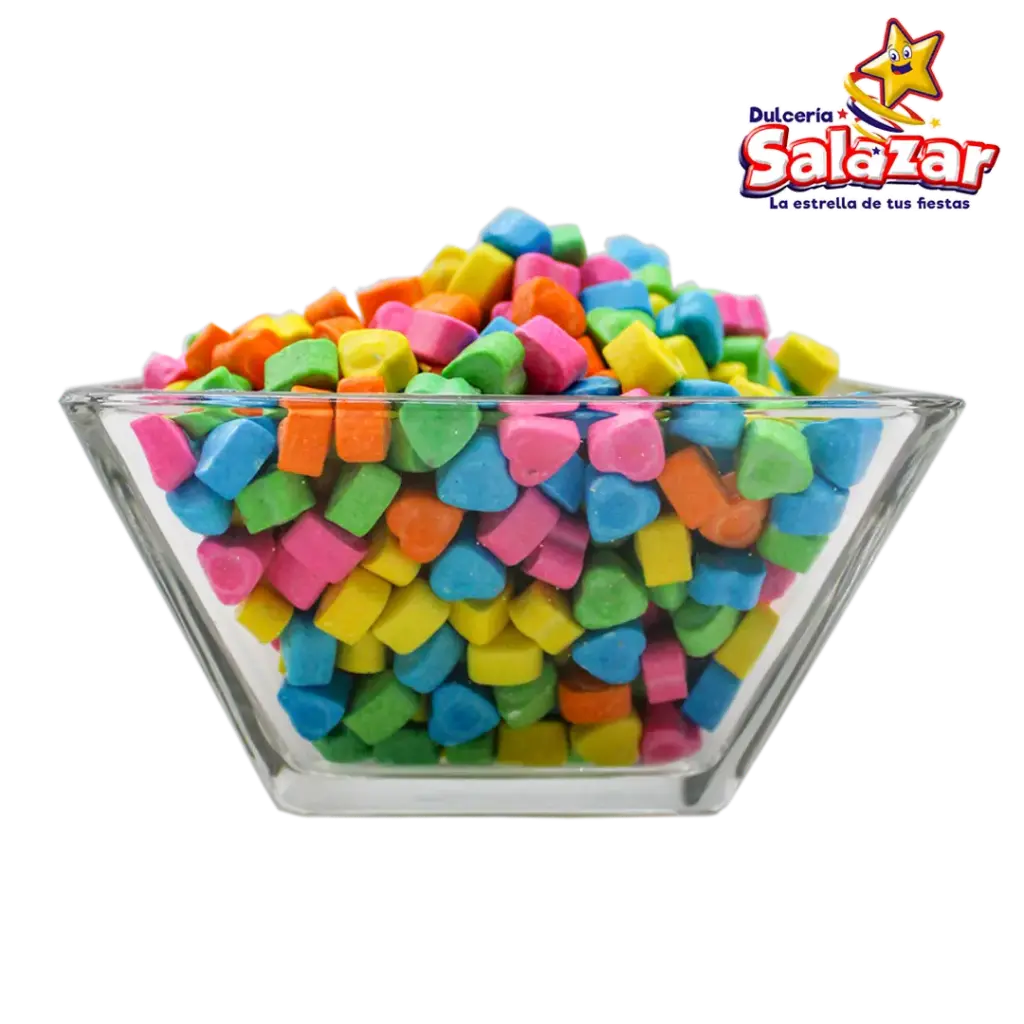 [FIR0031] CARAMELO COMPRIM CORAZON 3 COLORES (B/R/ "C/10/1"