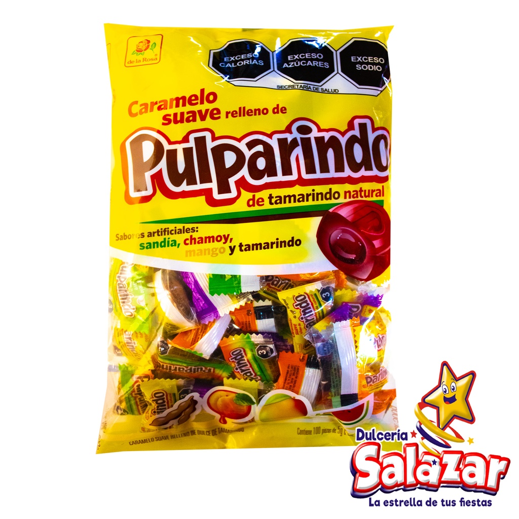 [ROS0149] CARAMELO SUAVE RELLENO DE PULPARINDO DLR -B.500GR- "C/20/100"